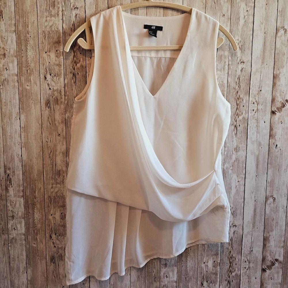 H&M women's top blouse cream - Picture 2 of 7